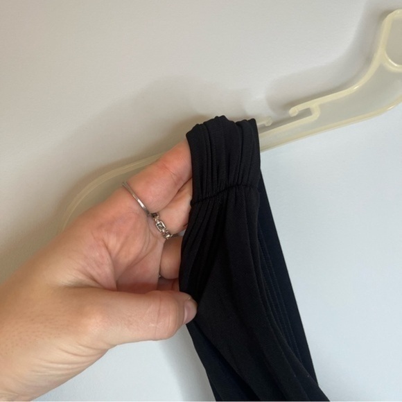 Vera Wang Sleeveless Matte Black Jersey Knit Timeless Classic Maxi Dress Size 4 - Picture 6 of 16